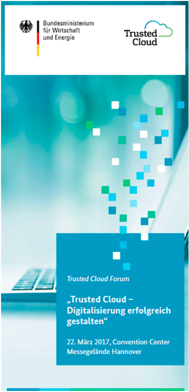 Titelseite des Programmflyers zum Trusted Cloud Forum am 22. März 2017.